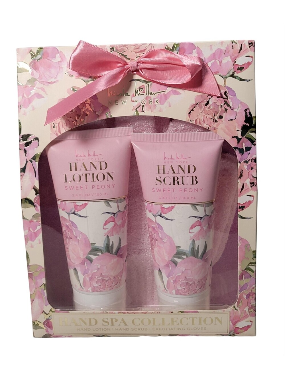 Nicole Miller Hand Spa Collection Set Sweet Peony Hand Lotion & Scrub